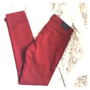 Big star skinny burgundy denim